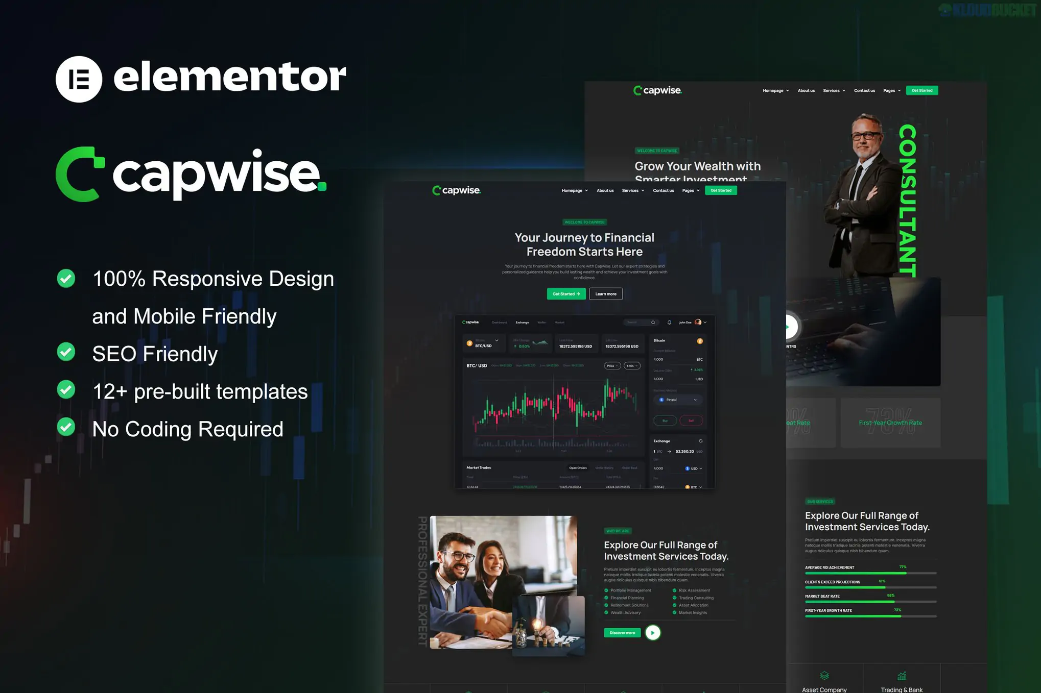 CapWise - Trading & Investment Elementor Pro Template Kit 1.2