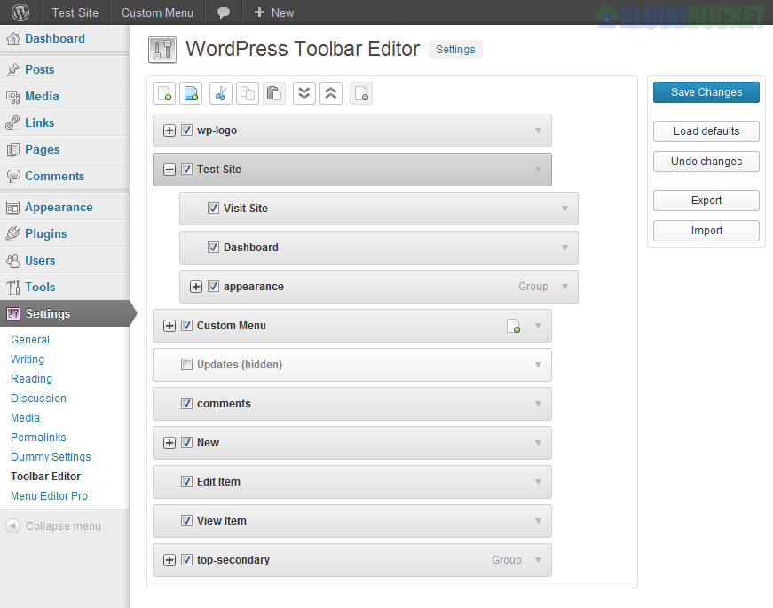 WordPress Toolbar Editor Pro Addon 1.5