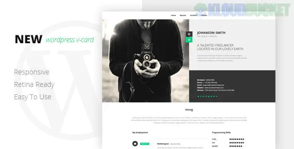 Vcard Theme - NEW Retina Ready WordPress Theme