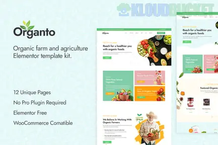 Organto - Organic Food Elementor Template Kit