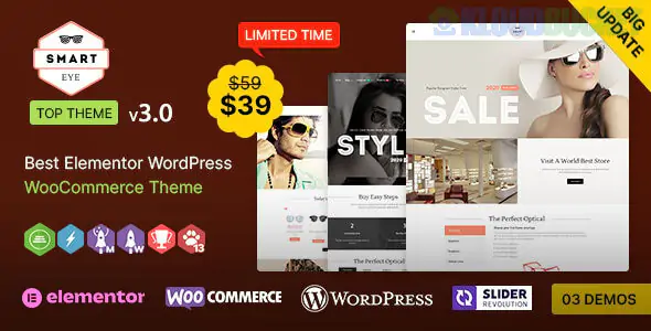 Smart Eye - Glasses and Fashion Elementor WooCommerce Theme 3.0.0