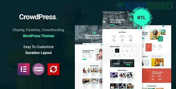CrowdPress - Crowdfunding Responsive WordPress Theme 1.0.5