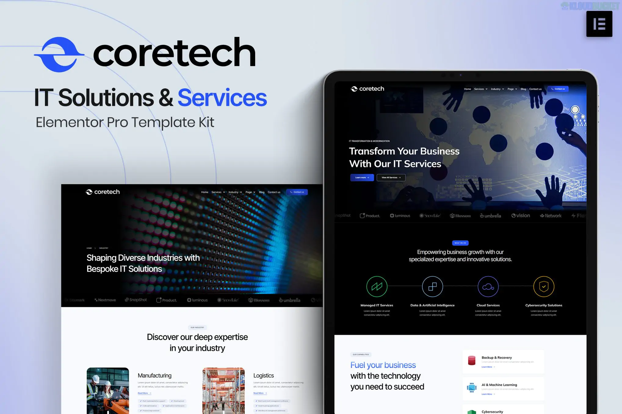 Coretech - IT Solutions & Services Elementor Pro Template Kit 1.0.0