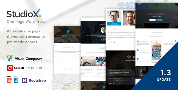 StudioX - One Page WordPress