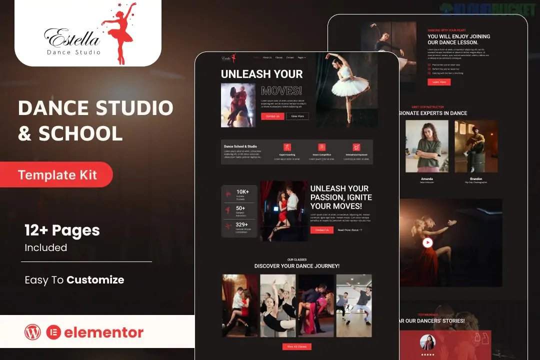 Estella - Dance School & Studio Elementor Template Kit