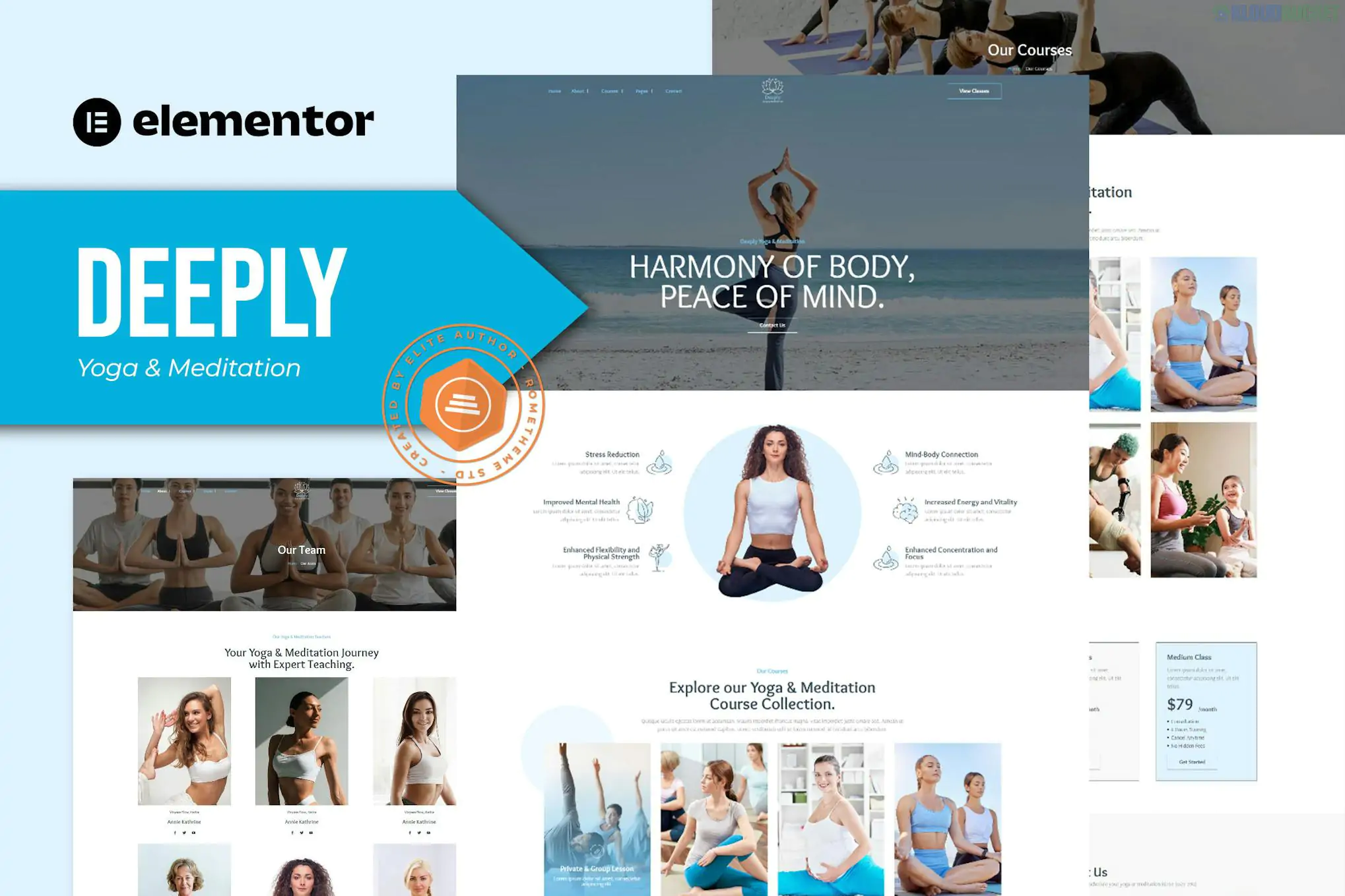 Deeply - Yoga & Meditation Elementor Template Kit 1.1.1