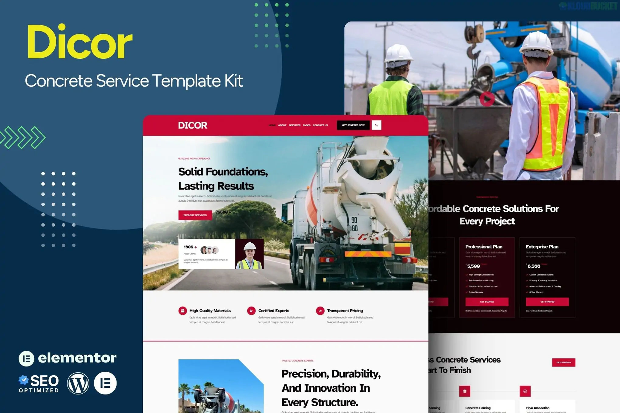 Dicor - Concrete Service Elementor Template Kit 1.2.1