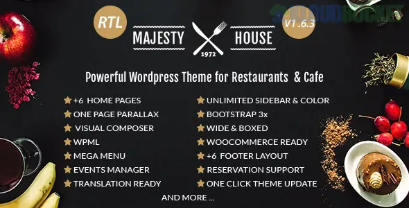 Majesty - Restaurant WooCommerce WP Theme 1.6.6