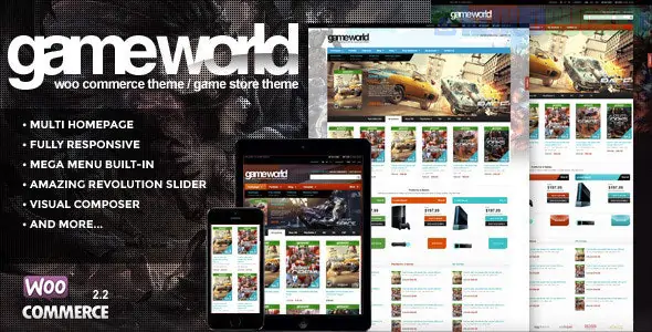 GameWorld - WooCommerce Game WordPress Theme 3.0.0