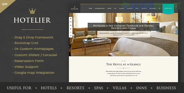 Hotelier - Hotel & Travel Booking WordPress Theme 1.1