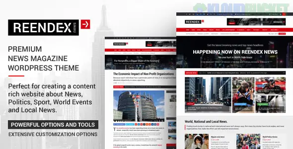 Reendex - Broadcast News Magazine WordPress Theme 1.2