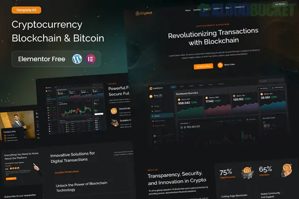 Crypket - Cryptocurrency Blockchain & Bitcoin Elementor Template Kit 1.0.1