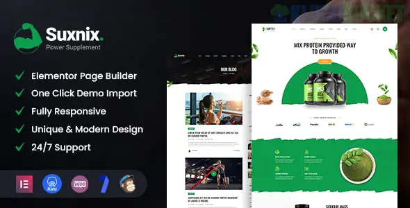 Suxnix - Health Supplement WordPress Theme 1.7.0
