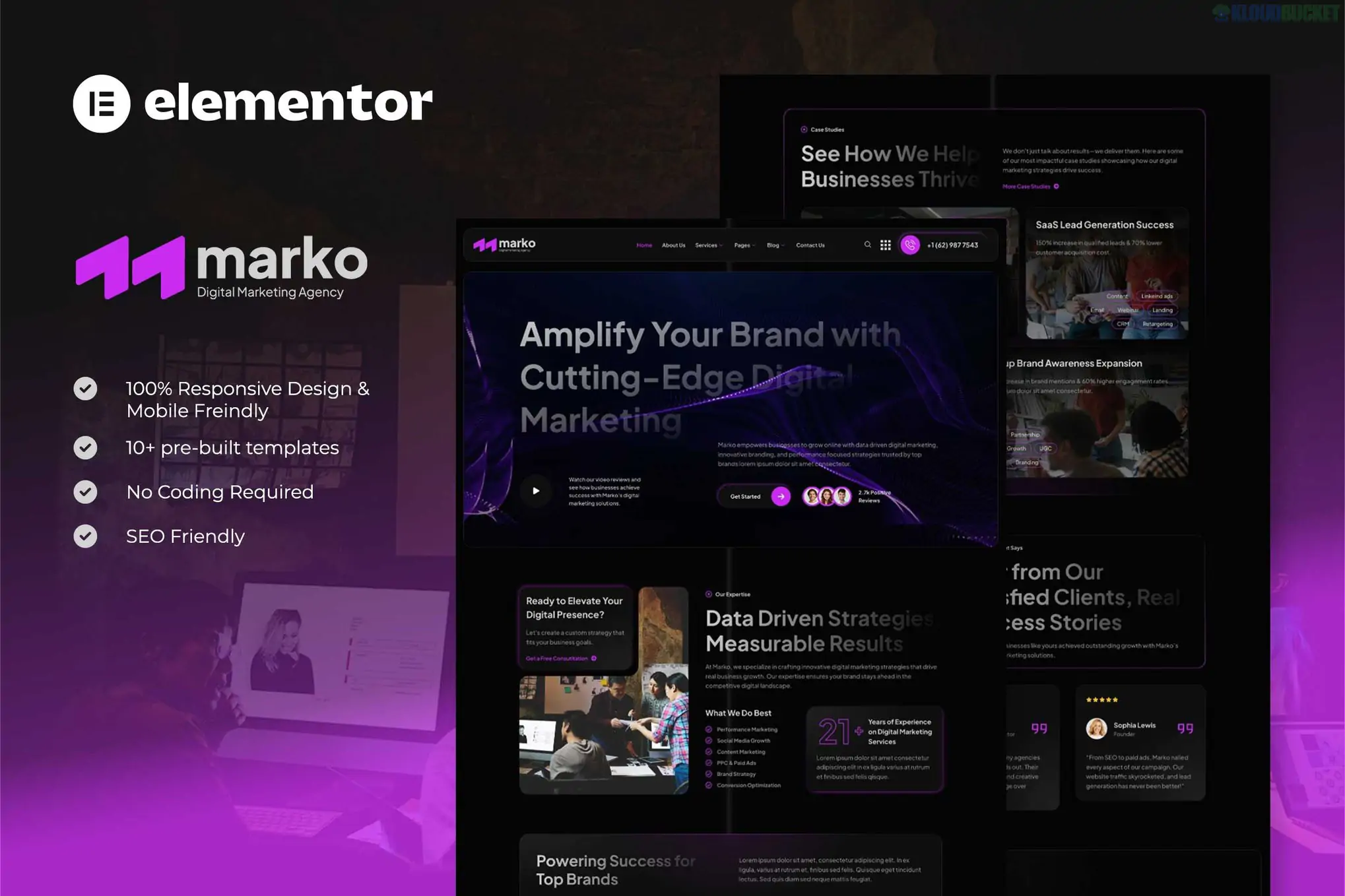 Marko - Digital Marketing Agency Elementor Template Kit 1.1.0