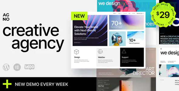 Agno - Creative Portfolio Agency WordPress Theme 1.0.1