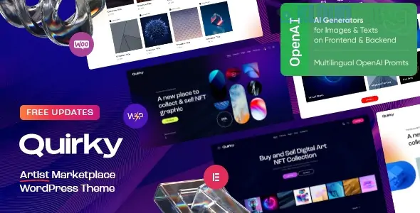 Quirky Theme | NFT, Token & Blockchain WCFM Marketplace WordPress Theme 1.10