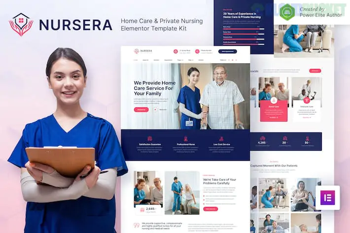 Nursera – Home Care & Private Nursing Services Elementor Template Kit