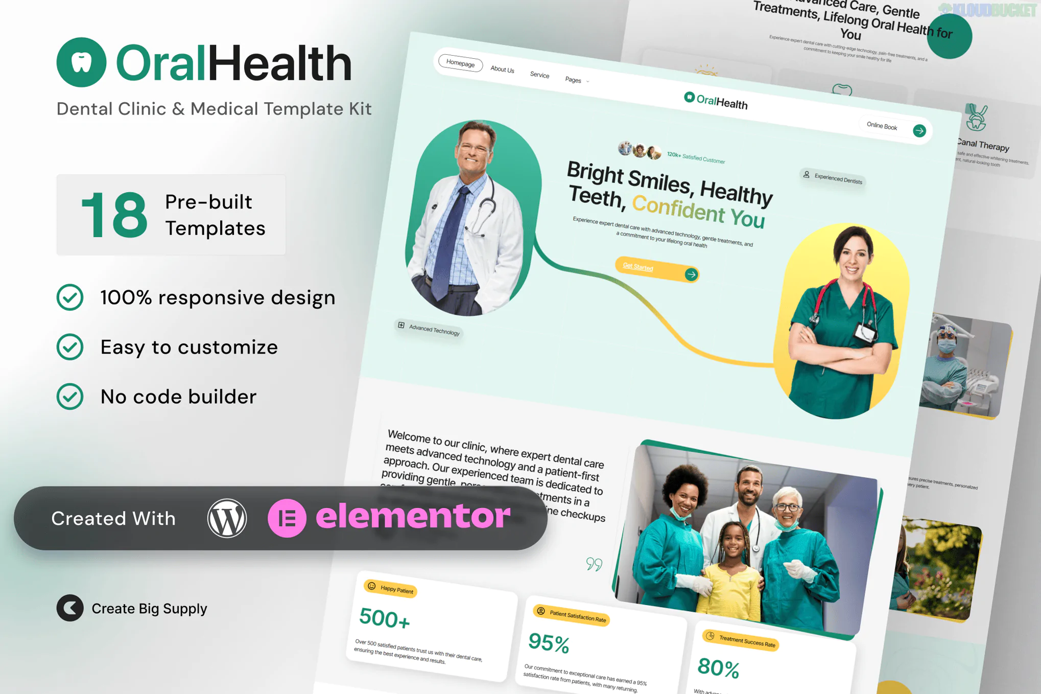 OralHealth - Dental Clinic & Medical Elementor Template Kit 2.1.1
