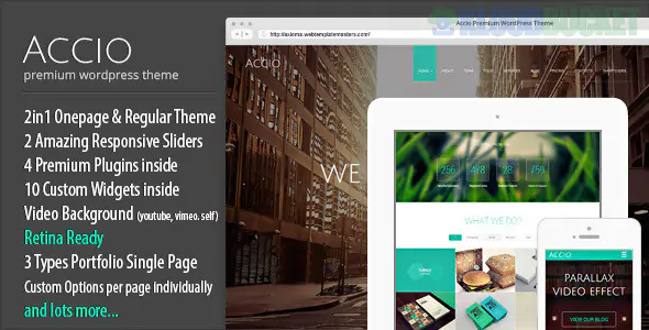 Accio | Responsive Onepage Parallax Agency WordPress Theme 1.5.0