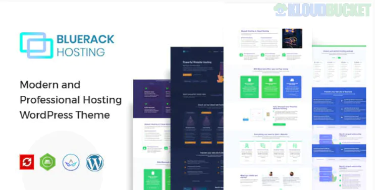 Bluerack - Modern Hosting WordPress Theme with WHMCS 2.7