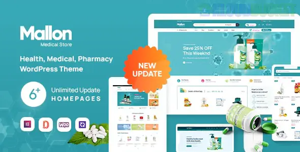 Mallon - Medical Store Elementor WooCommerce WordPress Theme 1.5.2