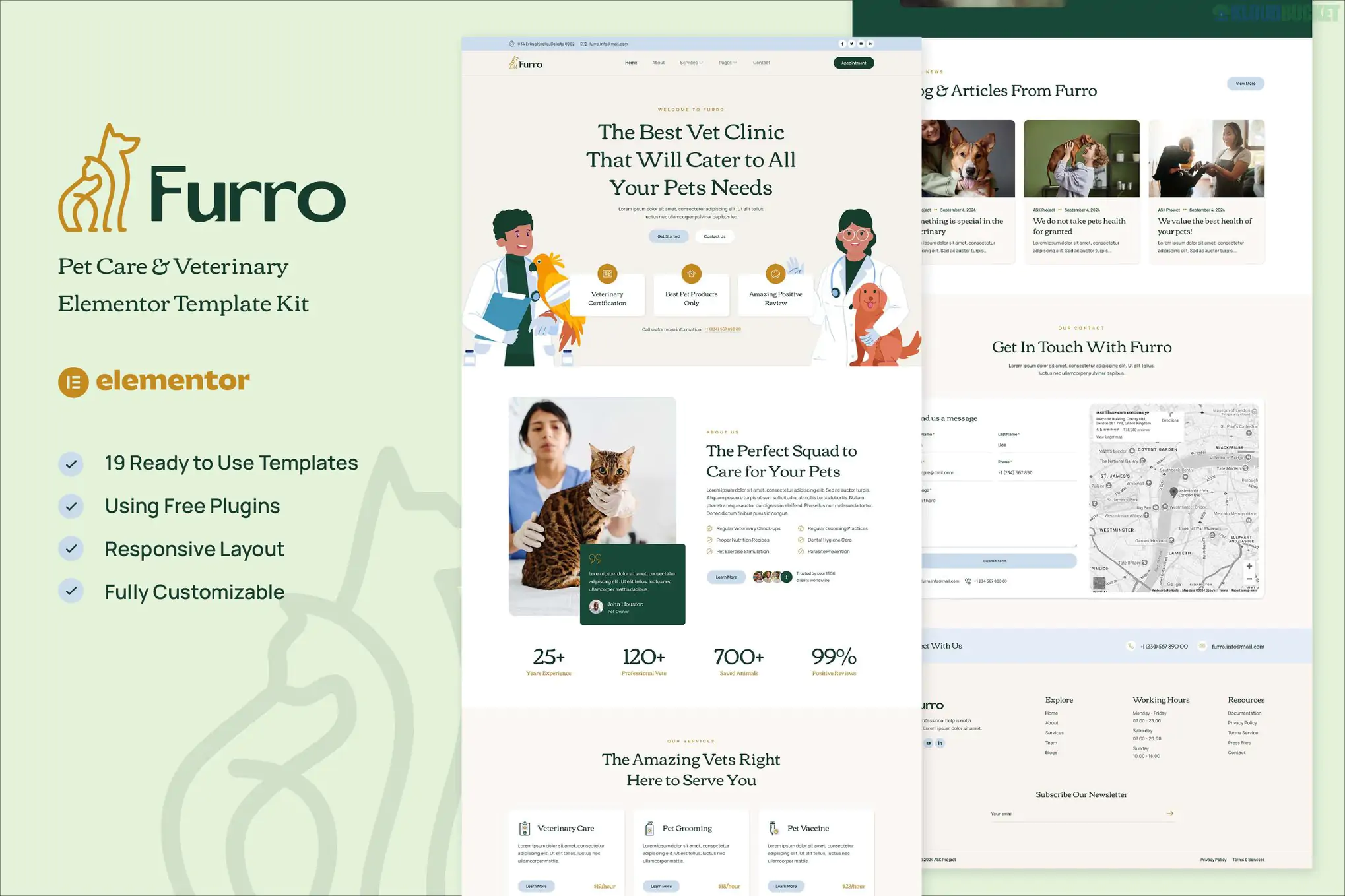 Furro - Pet Care & Veterinary Elementor Template Kit 1.1.1