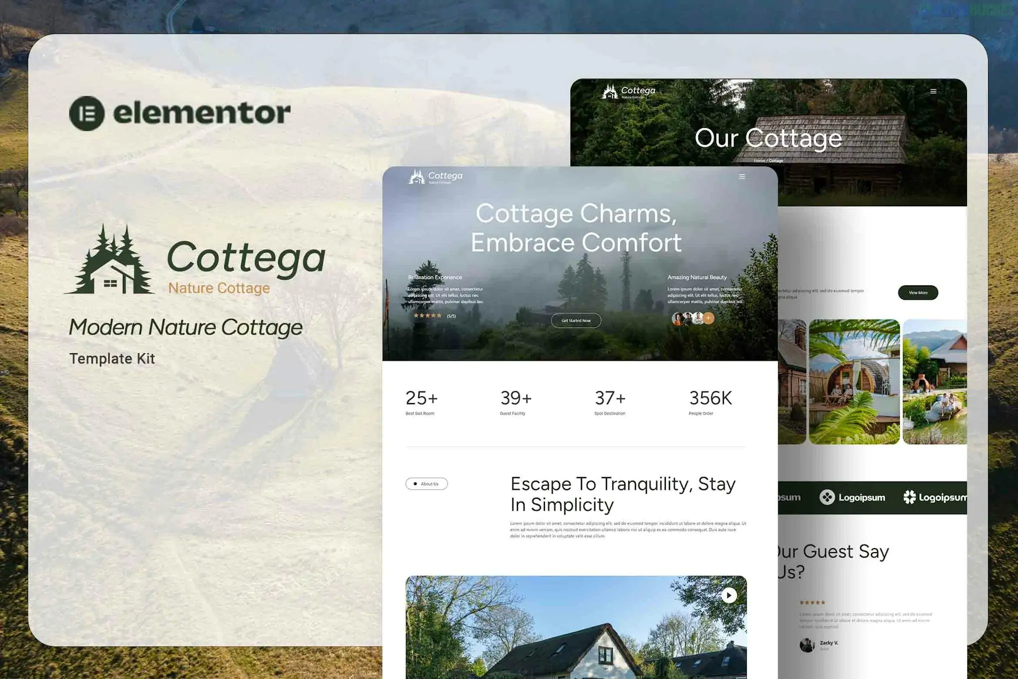 Cottega - Modern Nature Cottage Elementor Template Kit 1.0.1