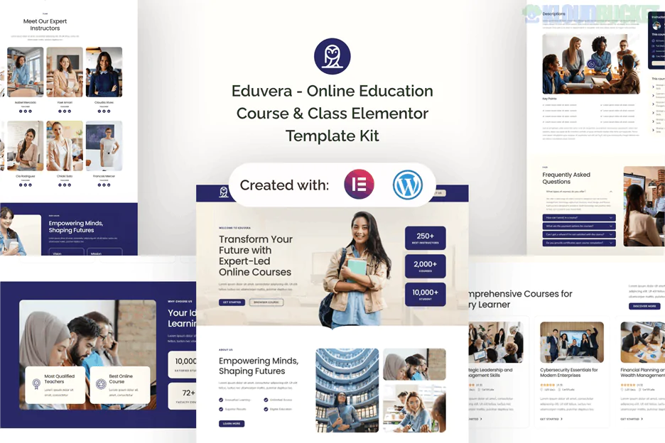 Eduvera - Online Education Course & Class Elementor Template Kit 1.0.1
