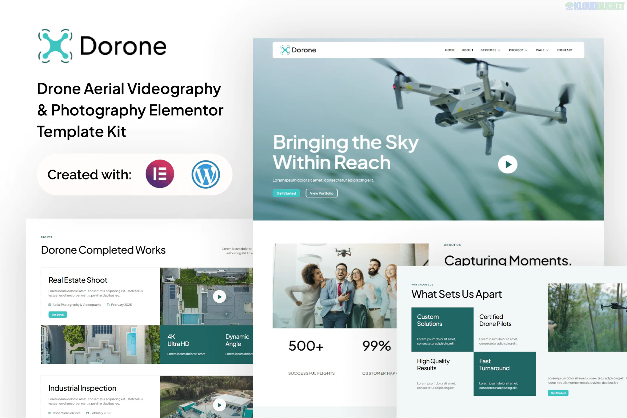Dorone - Drone Aerial Videography and Photography Elementor Template Kit 1.2.1