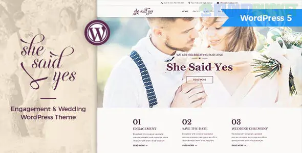 SheSaidYes - Engagement & Wedding WordPress Theme 1.2.2