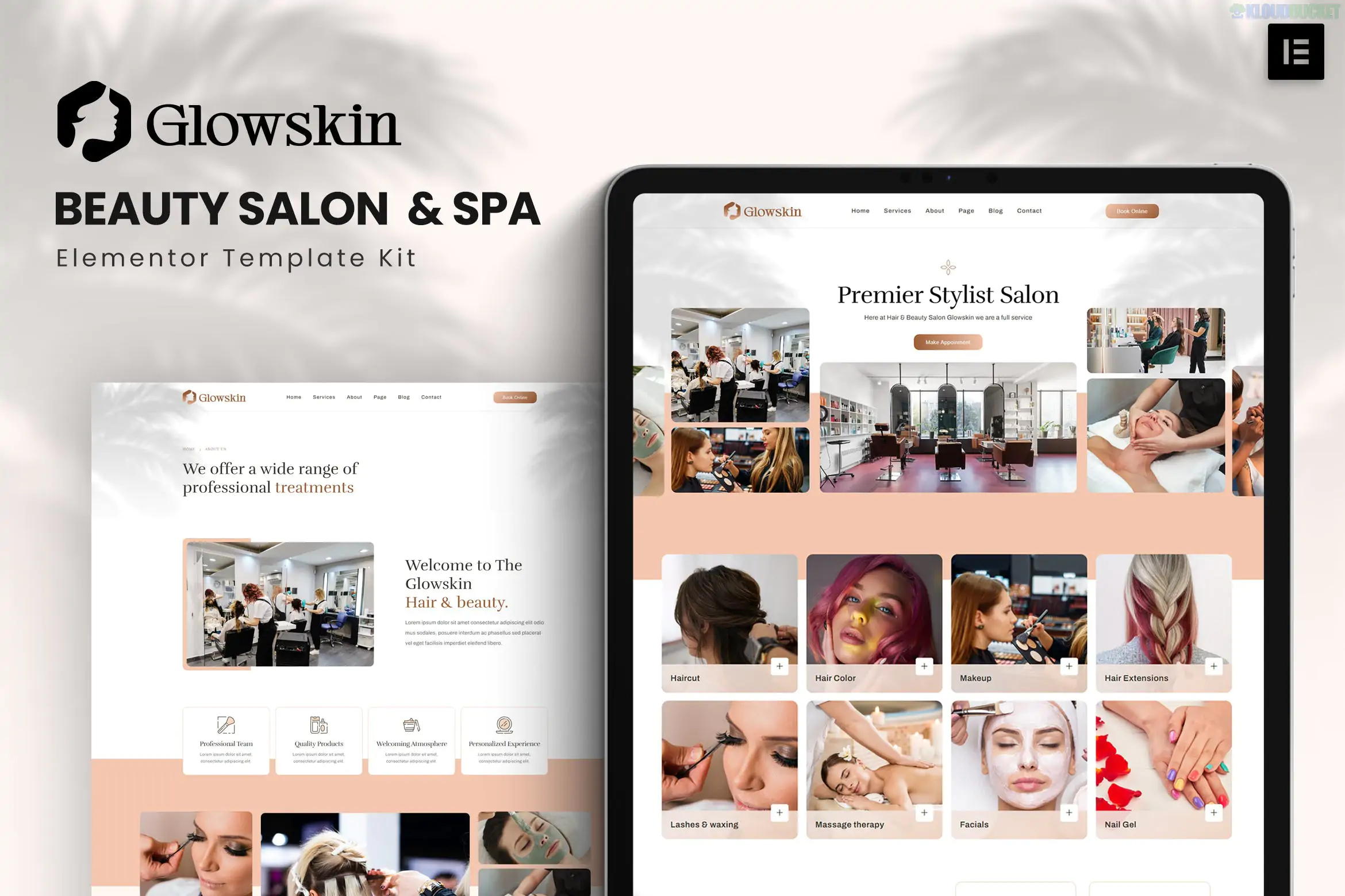 Glowskin - Beauty Salon & Spa Elementor Template Kit