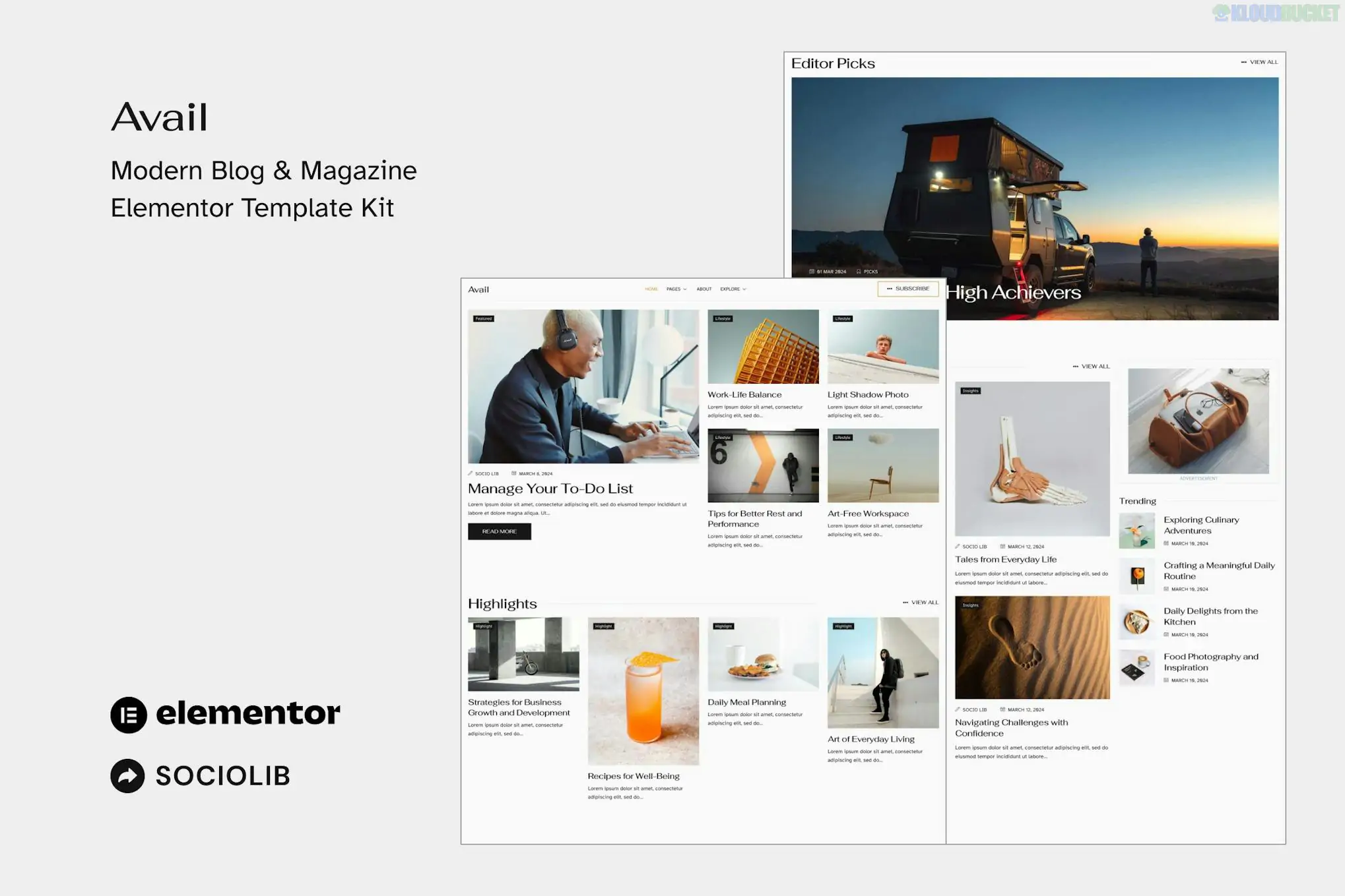 Avail - Modern Blog & Magazine Elementor Template Kit 1.1.1