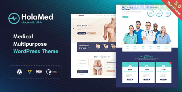 HolaMed - Medical Diagnostic & Plastic Surgery Clinic WordPress Theme 1.8.2