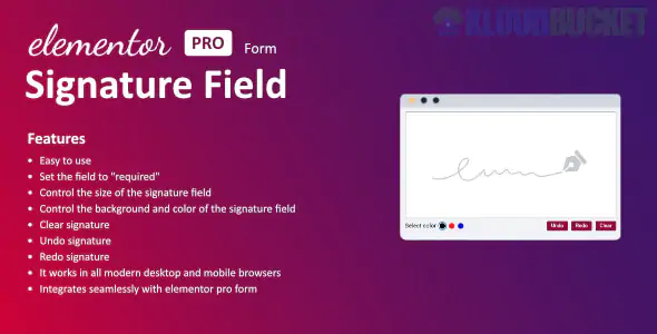 Signature Field for Elementor form 1.7.0