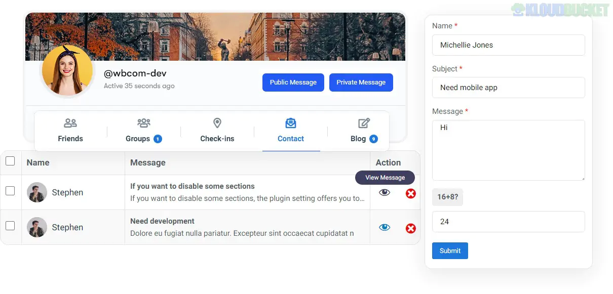 BuddyPress Contact Me 1.2.2