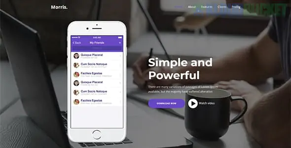 Morris - WordPress App & Product Landing Page 1.0.3