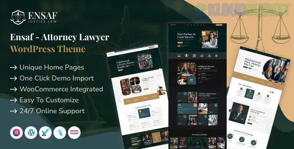 Ensaf - Attorney Lawyer WordPress Theme 1.01