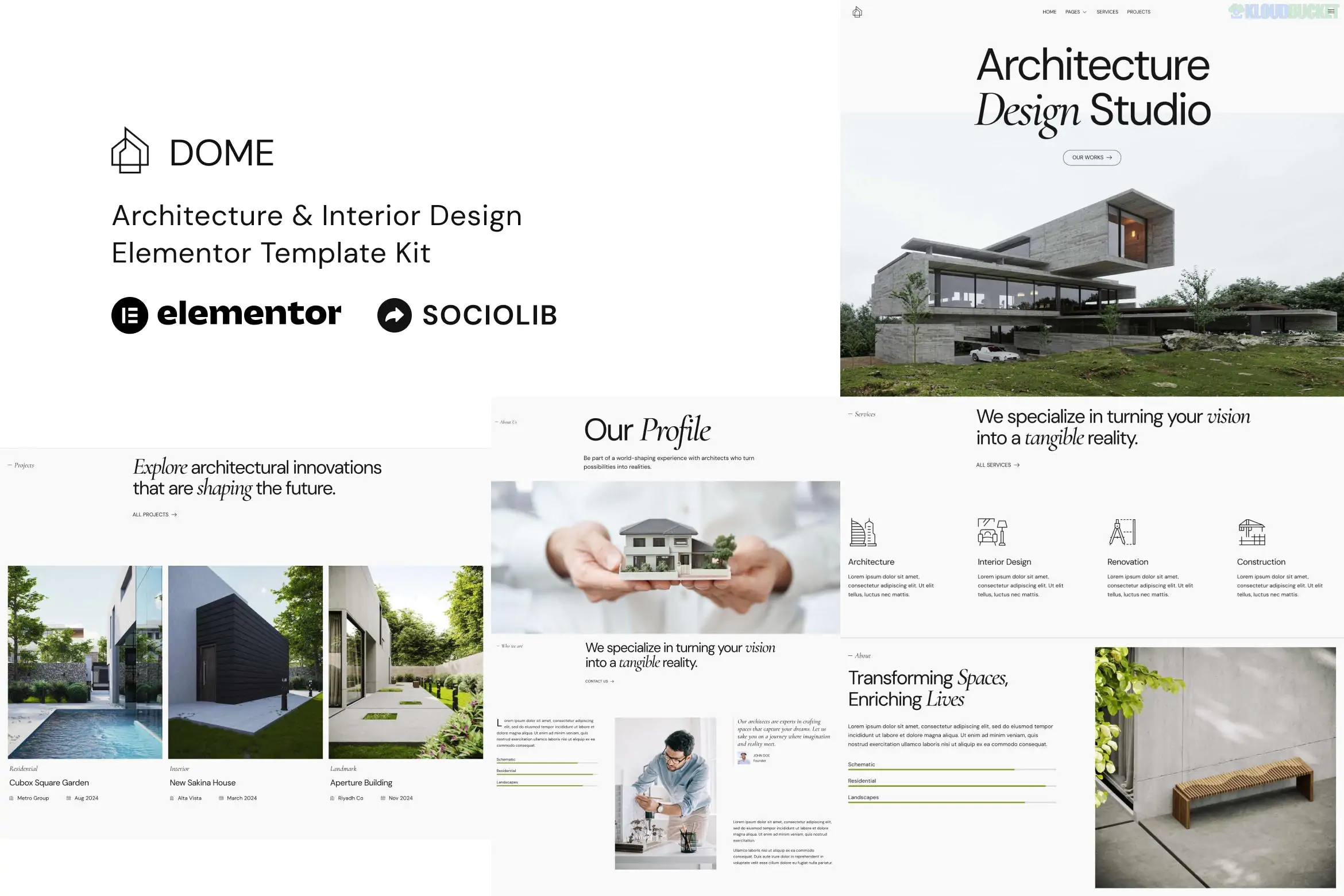 Dome - Architecture & Interior Design Elementor Template Kit