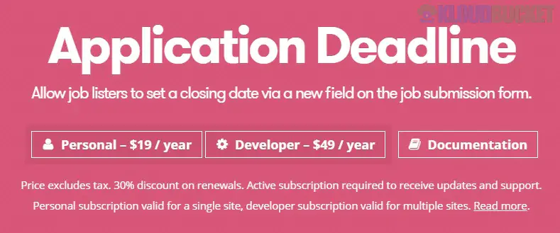 WP Job Manager Application Deadline Add-on 1.3.0