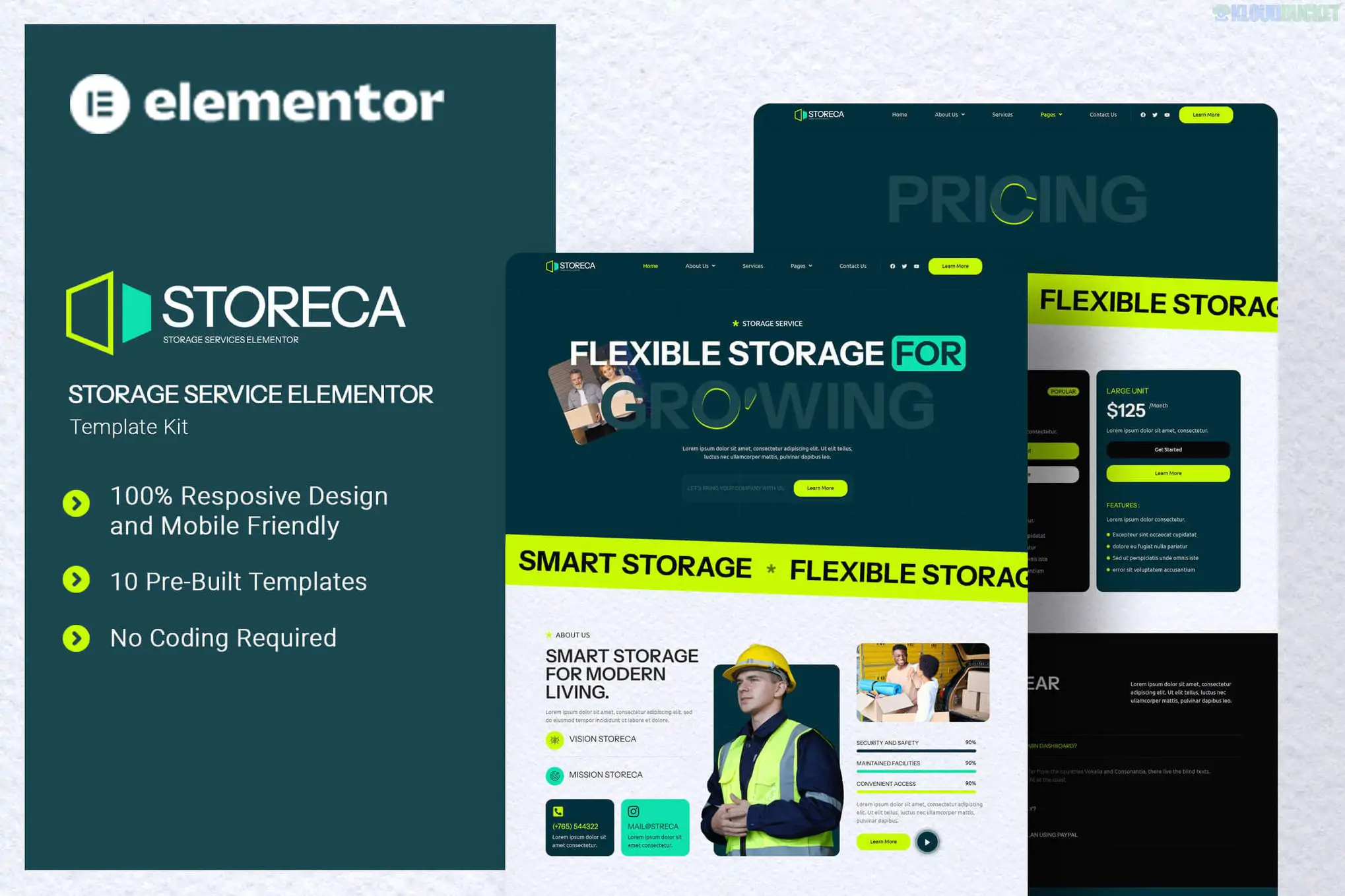 Storeca - Storage Service Elementor Template Kit 1.1.0