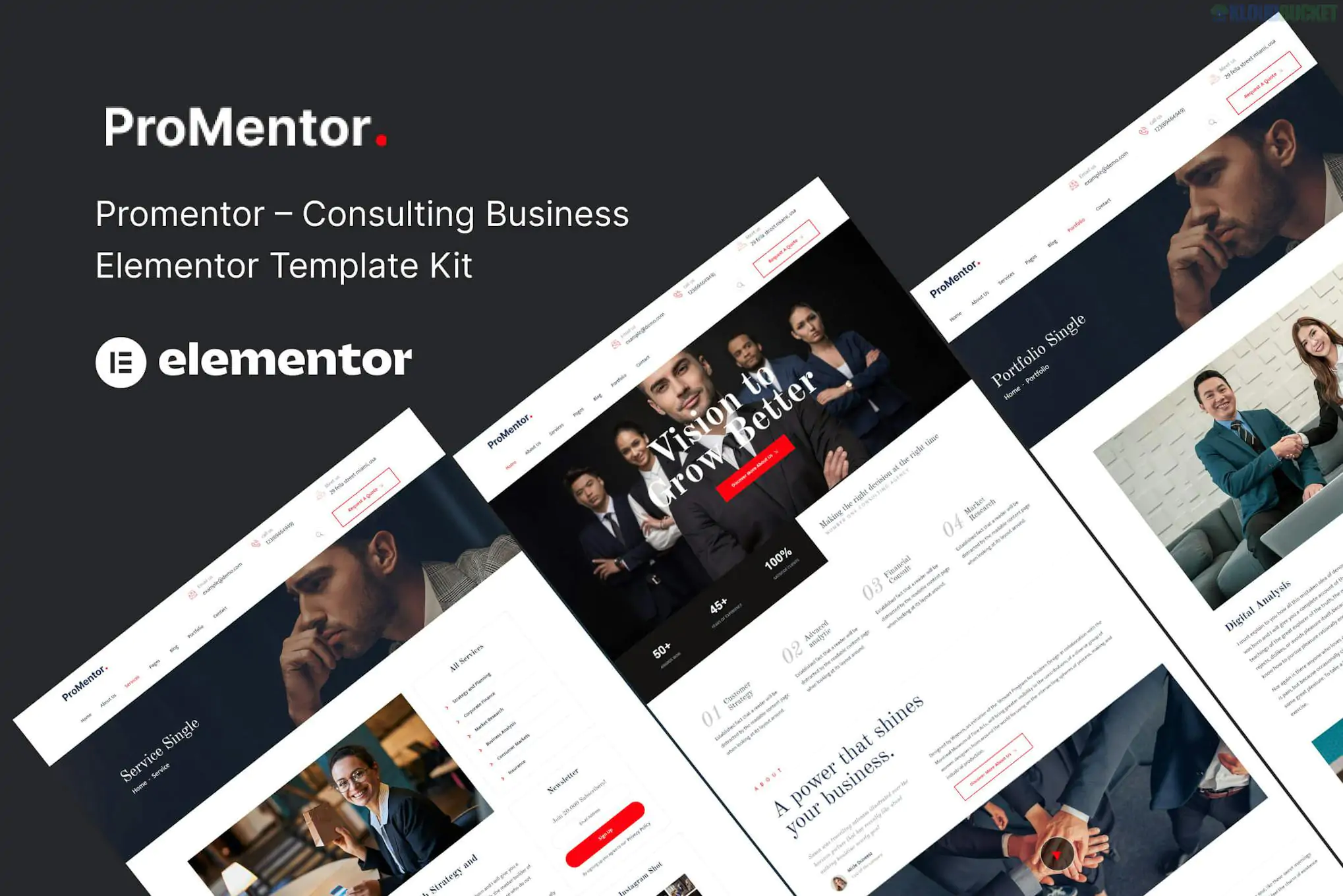 Promentor – Business Consulting Elementor Template Kit 1.2.1
