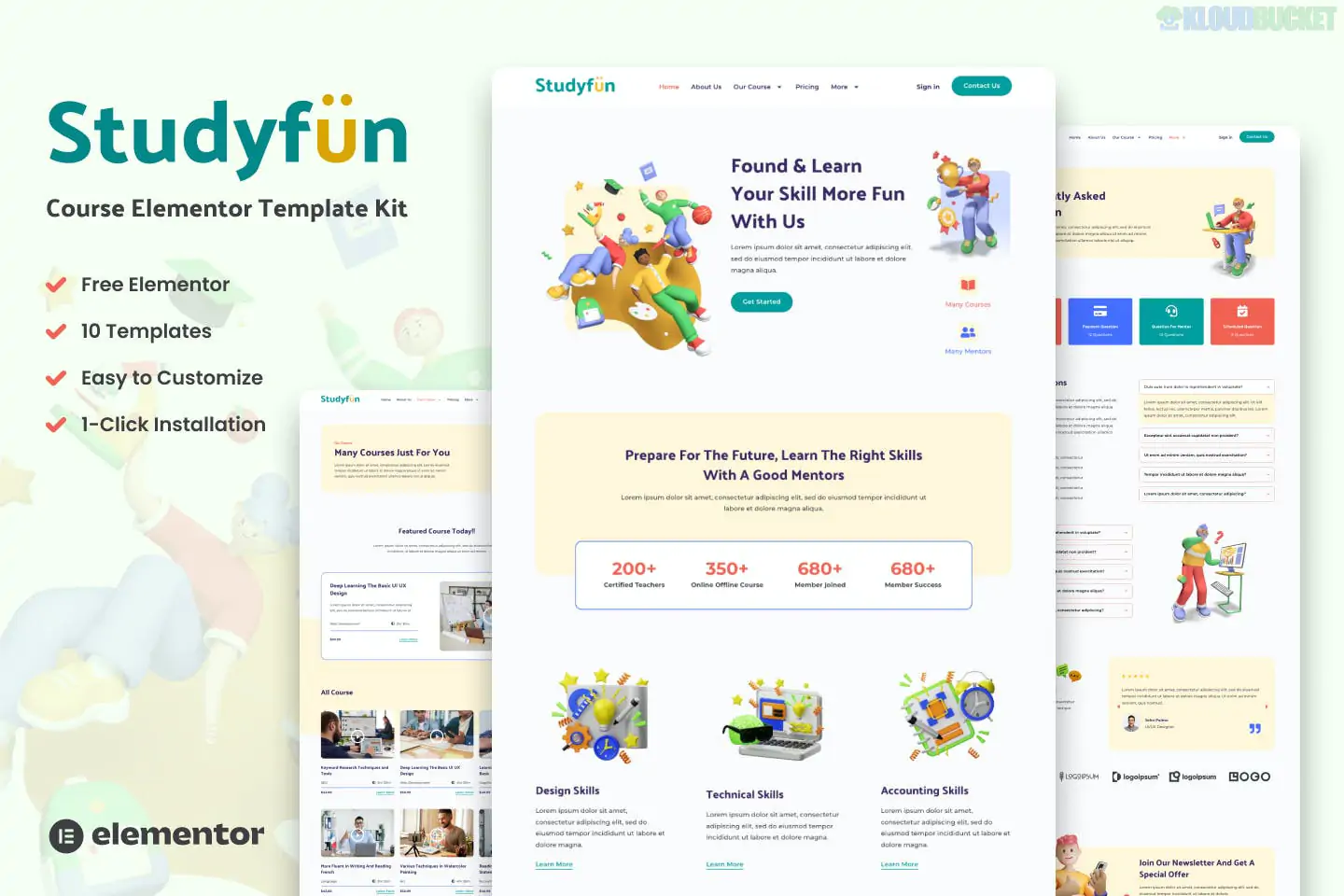 Studyfun - Course Elementor Template Kit