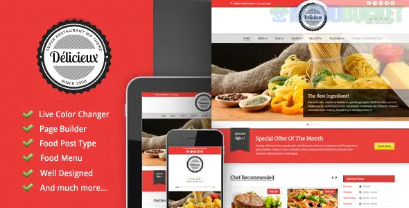 Delicieux - Restaurant Wordpress Theme 1.3.5