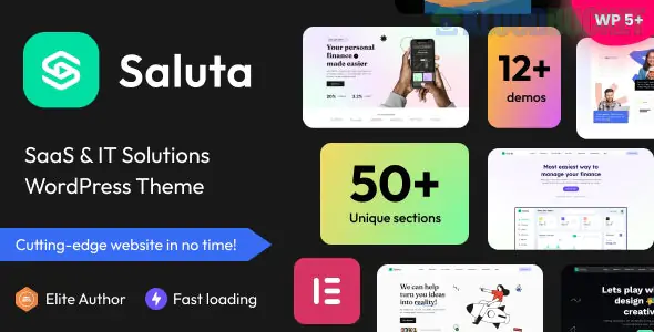 Saluta - SaaS & IT Solutions WordPress Theme 1.09
