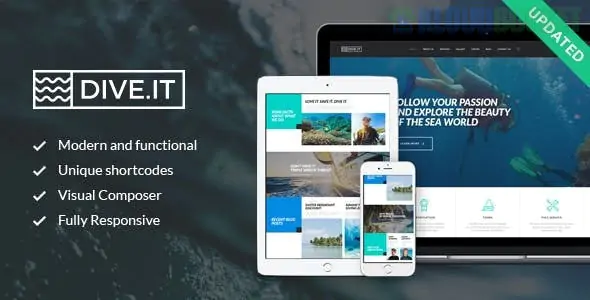 DiveIt - Scuba Diving School, Sea Adventure & Travel WordPress Theme 1.3.8